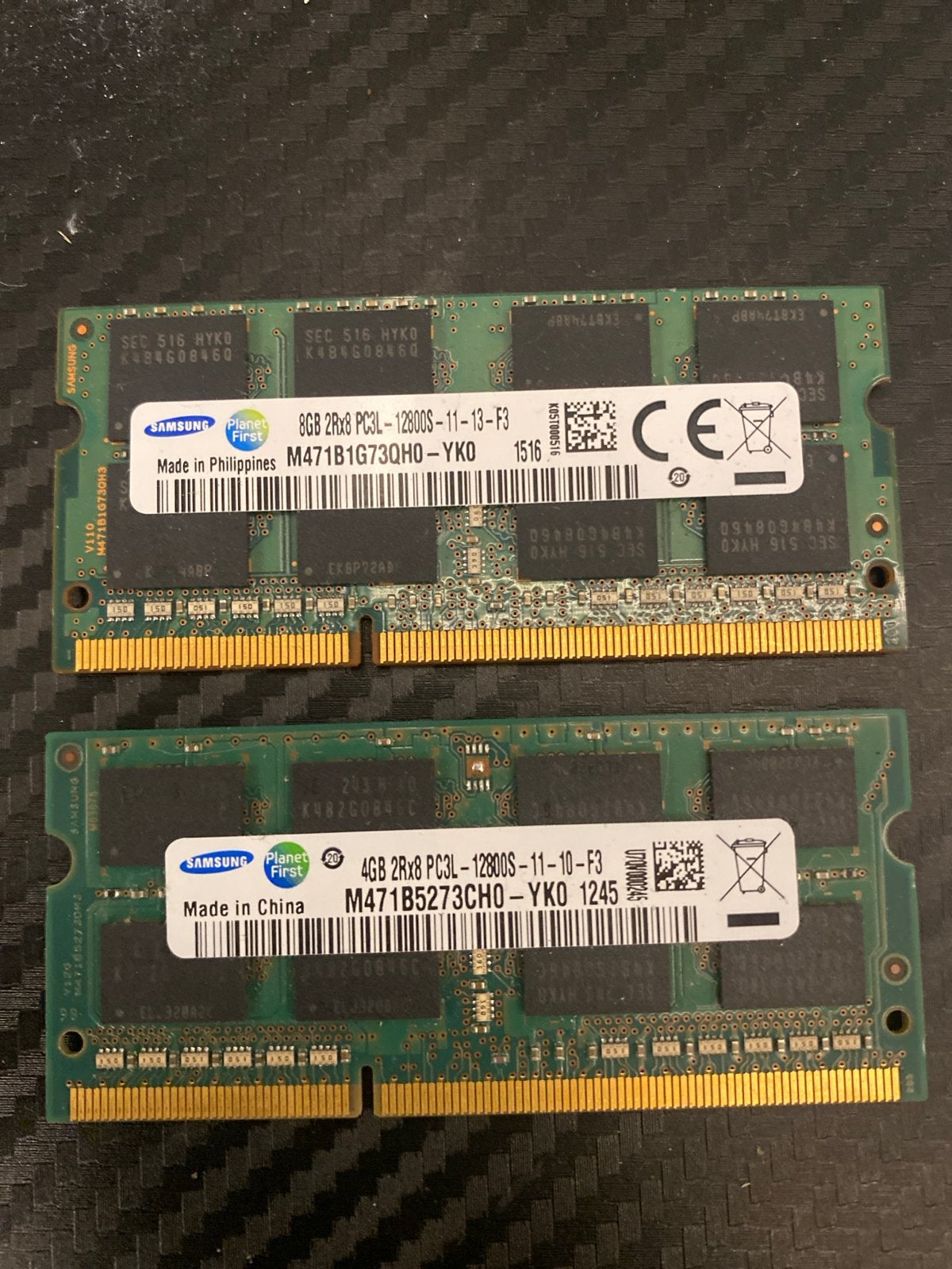 Samsung RAM Geheugen: 8GB PC3L-12800S & 4GB PC3L-12800S, Gebruikt, 8 GB, DDR3, Ophalen of Verzenden