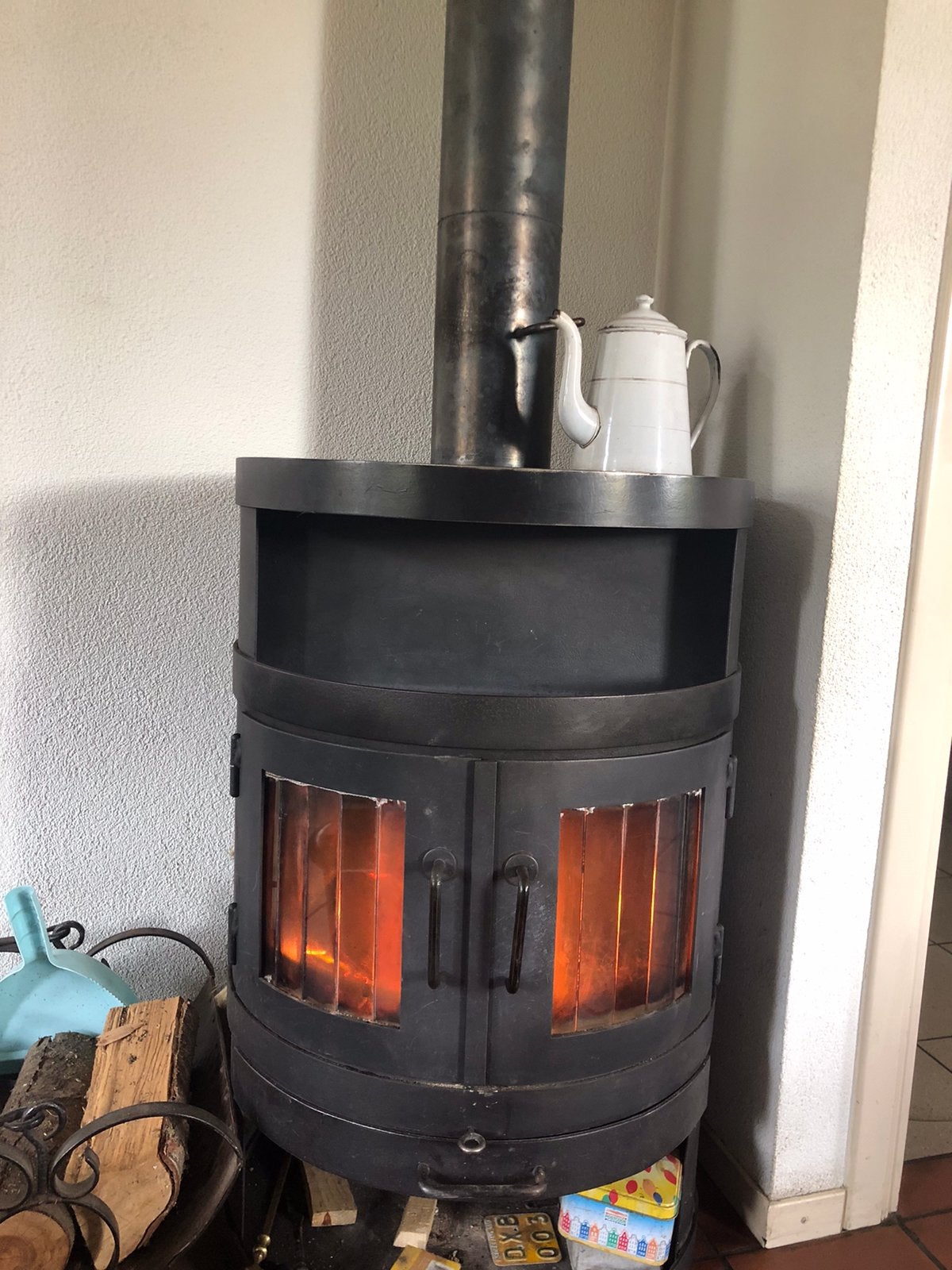 Gietijzeren kachel te koop!, Huis en Inrichting, Ophalen, Gebruikt, Hout, Houtkachel