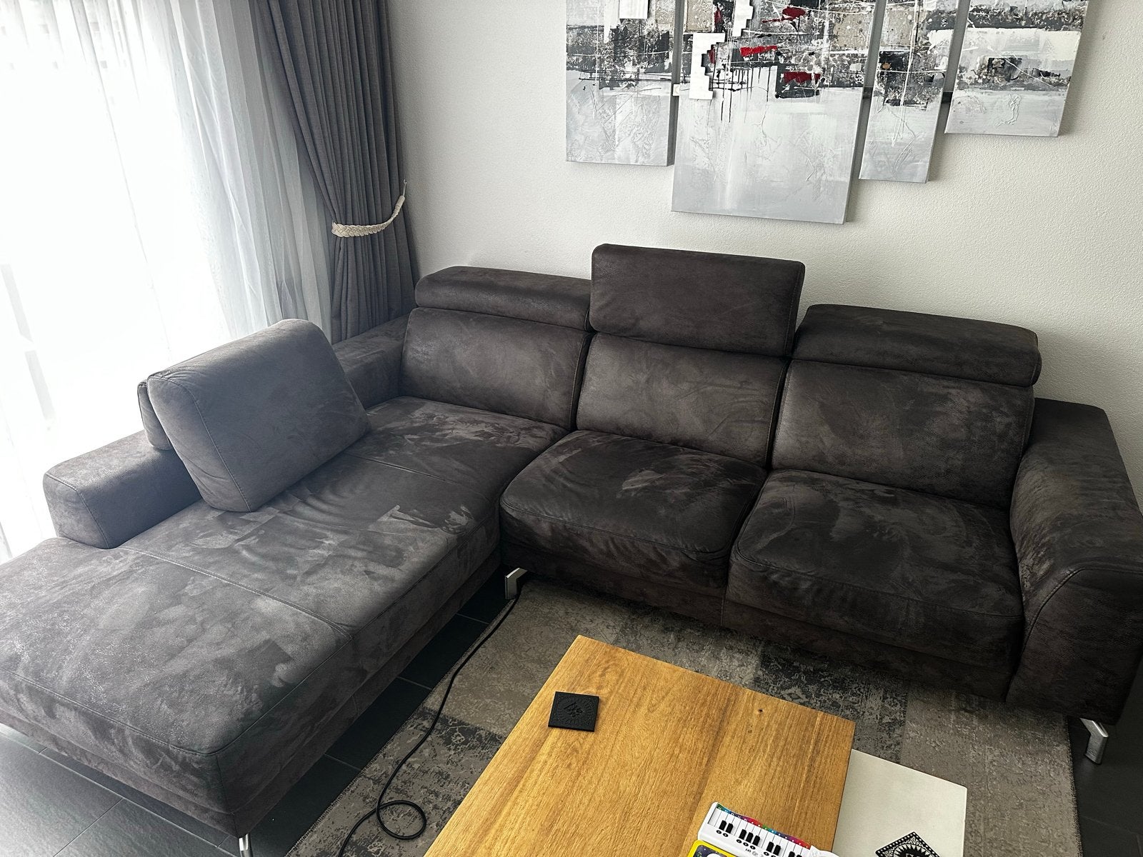Hoekbank, Huis en Inrichting, Banken | Bankstellen, Ophalen, Gebruikt, Hoekbank, Vierpersoons of meer