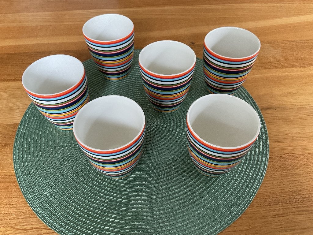 Bekers Iittala serie Origo 6x NIEUW, Huis en Inrichting, Nieuw, Ophalen of Verzenden, Modern, Kop(pen) en/of Schotel(s)