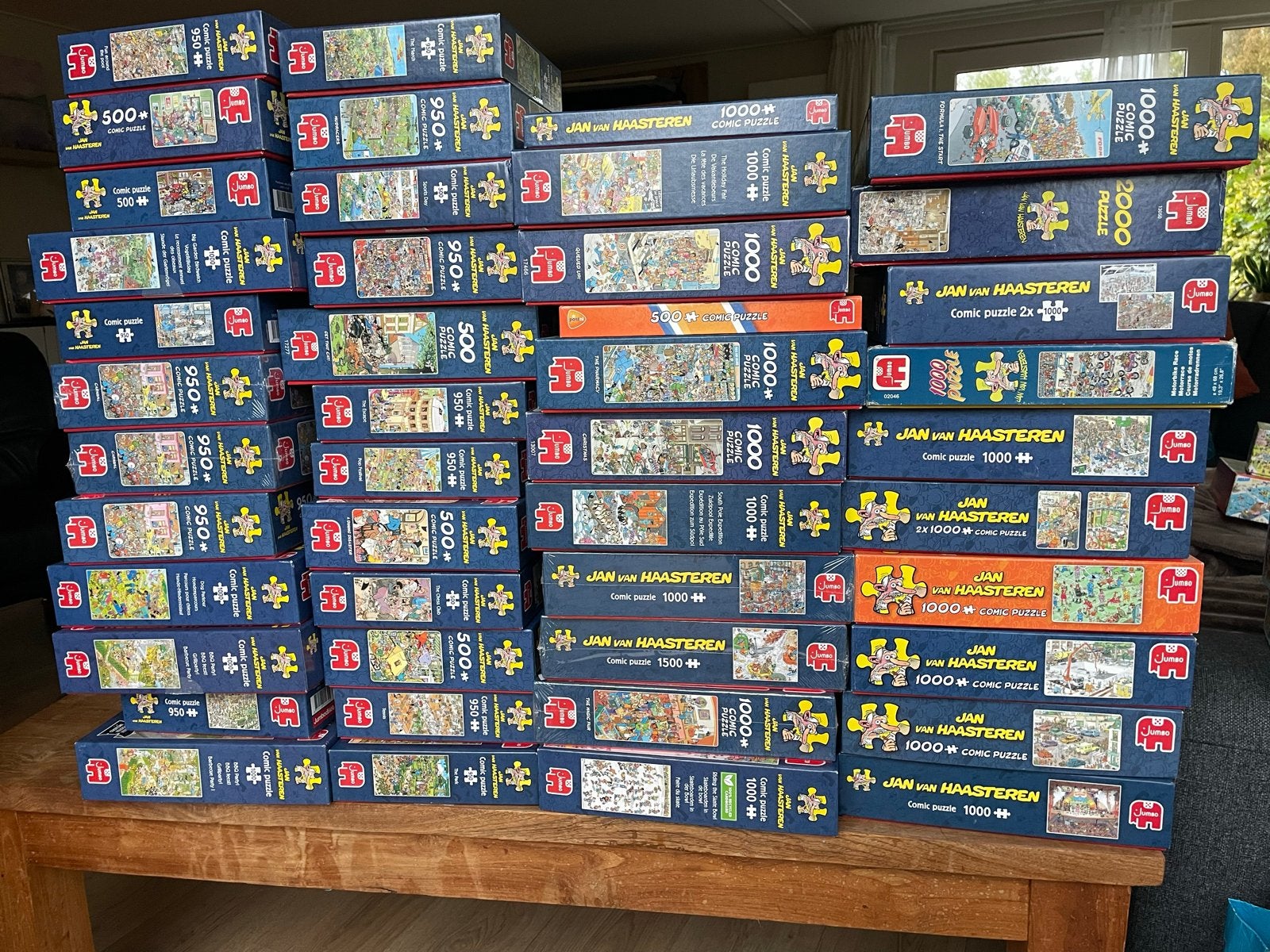 Puzzels Jan van Haasteren, That's Life en meer puzzels, Ophalen of Verzenden, 500 t/m 1500 stukjes, Gebruikt