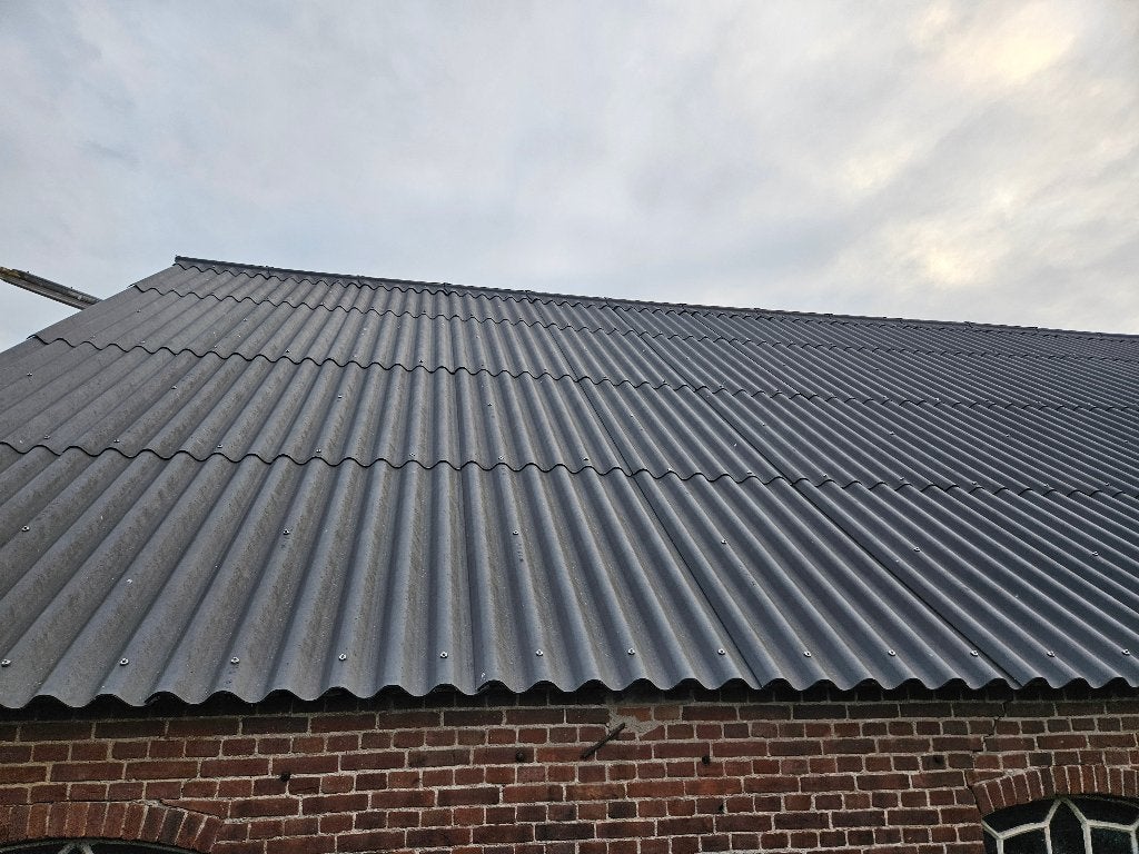 Tekoop Humanit Golfplaten, Doe-het-zelf en Verbouw, Dakpannen en Dakbedekking, Ophalen, Overige materialen, Zwart, Zo goed als nieuw