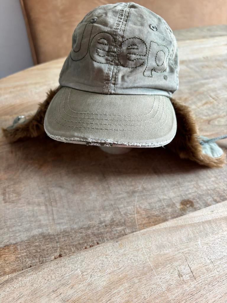 Warme Jeep pet/muts voor kinderen, Ophalen of Verzenden, Zo goed als nieuw, Jongetje of Meisje, Pet