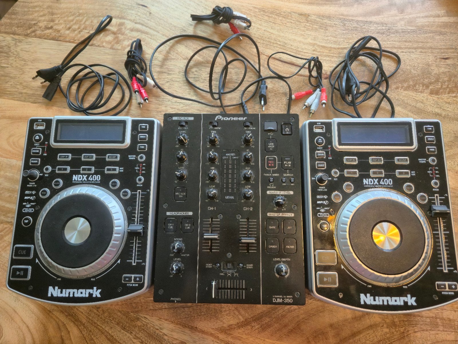 Pioneer DJM-350 Mixer met Numark NDX 400 DJ-set, Ophalen of Verzenden, Gebruikt, Dj-set, Pioneer