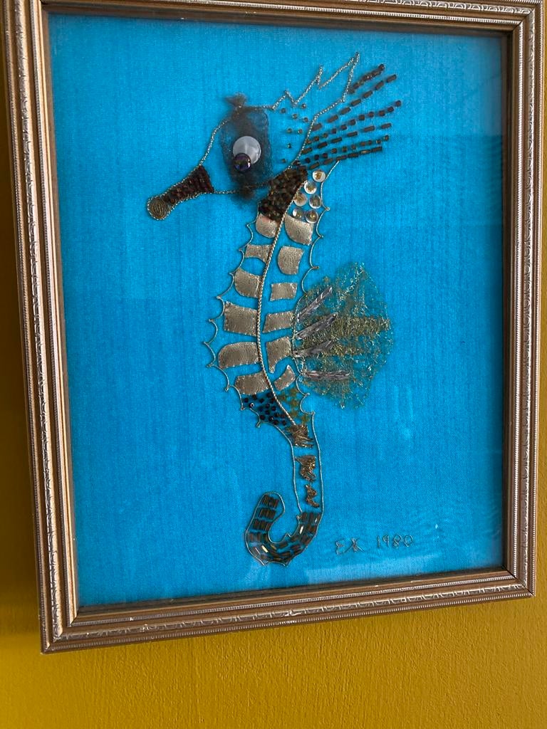 Vintage Zeepaardje Kunstwerk - EK 1980, Ophalen of Verzenden