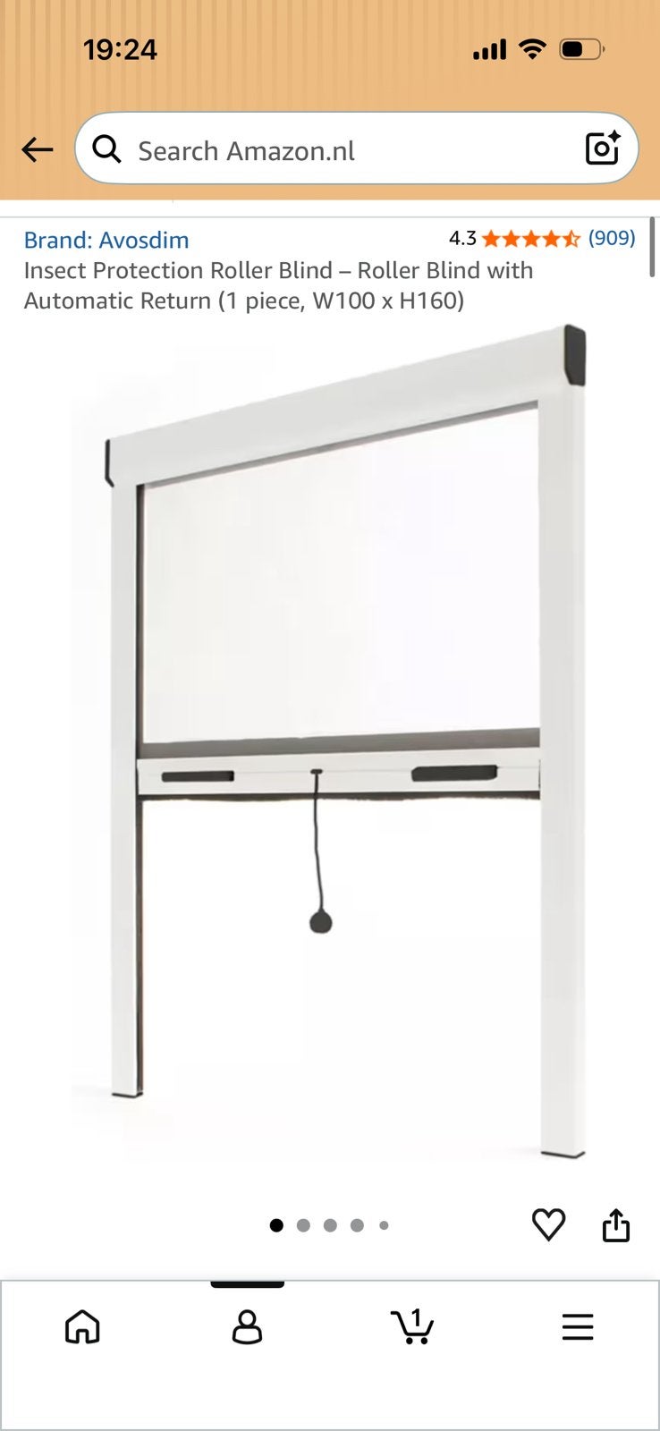 Aluminium rolhor, w100 x h160, nieuw, in de originele doos, Ophalen, Nieuw