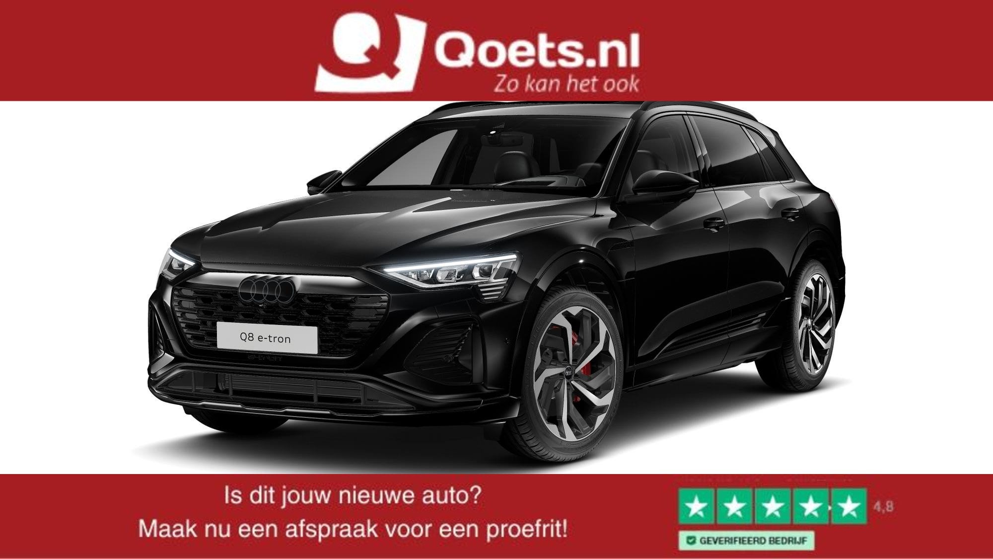 Audi Q8 e-tron 55 quattro S Edition 115 kWh Trekhaak - Panor, Auto's, Automaat, Dealer onderhouden, Gebruikt, Huisgarantie