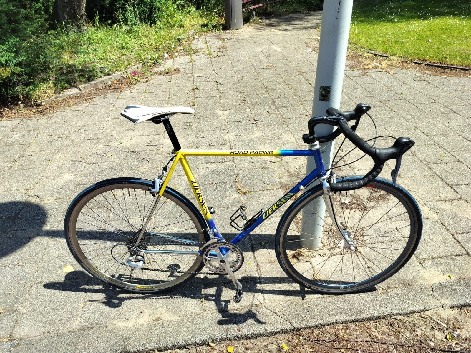 Nette vintage Liersen racefiets met modern flight deck, 28 inch, Staal, Velgrem, Zo goed als nieuw