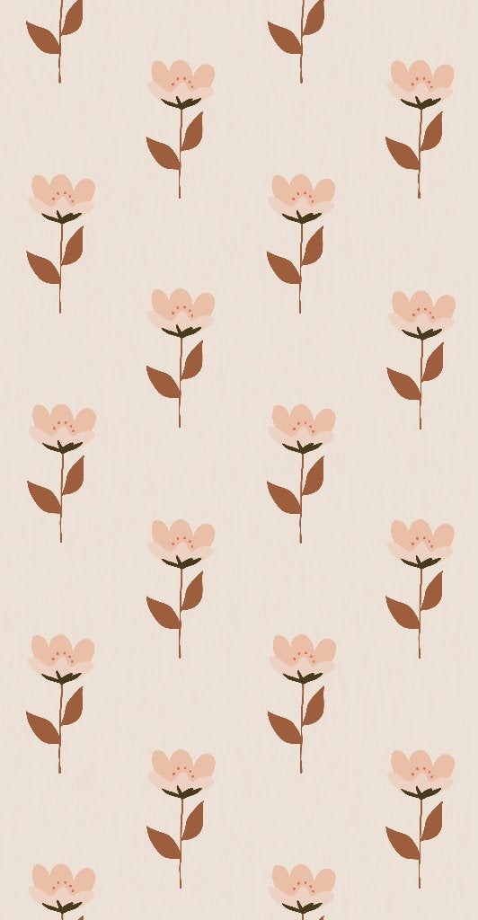 Kinderbehang Behang Retro Bloem Roze Bibelotte, Nieuw, Ophalen of Verzenden, Info@bibelotte.nl, Frankeneng 17c, 6716 AA Ede