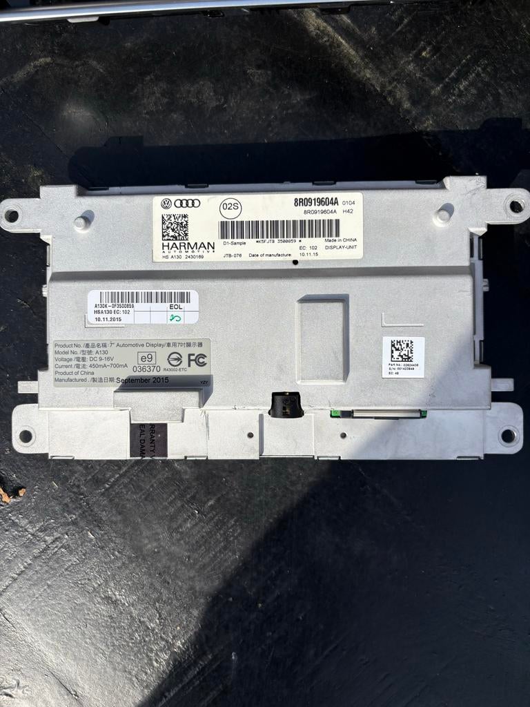 Audi A4 A5 Q5 MMI Display Scherm 8R0919604A, Auto-onderdelen, Ophalen of Verzenden, Gebruikt, Audi