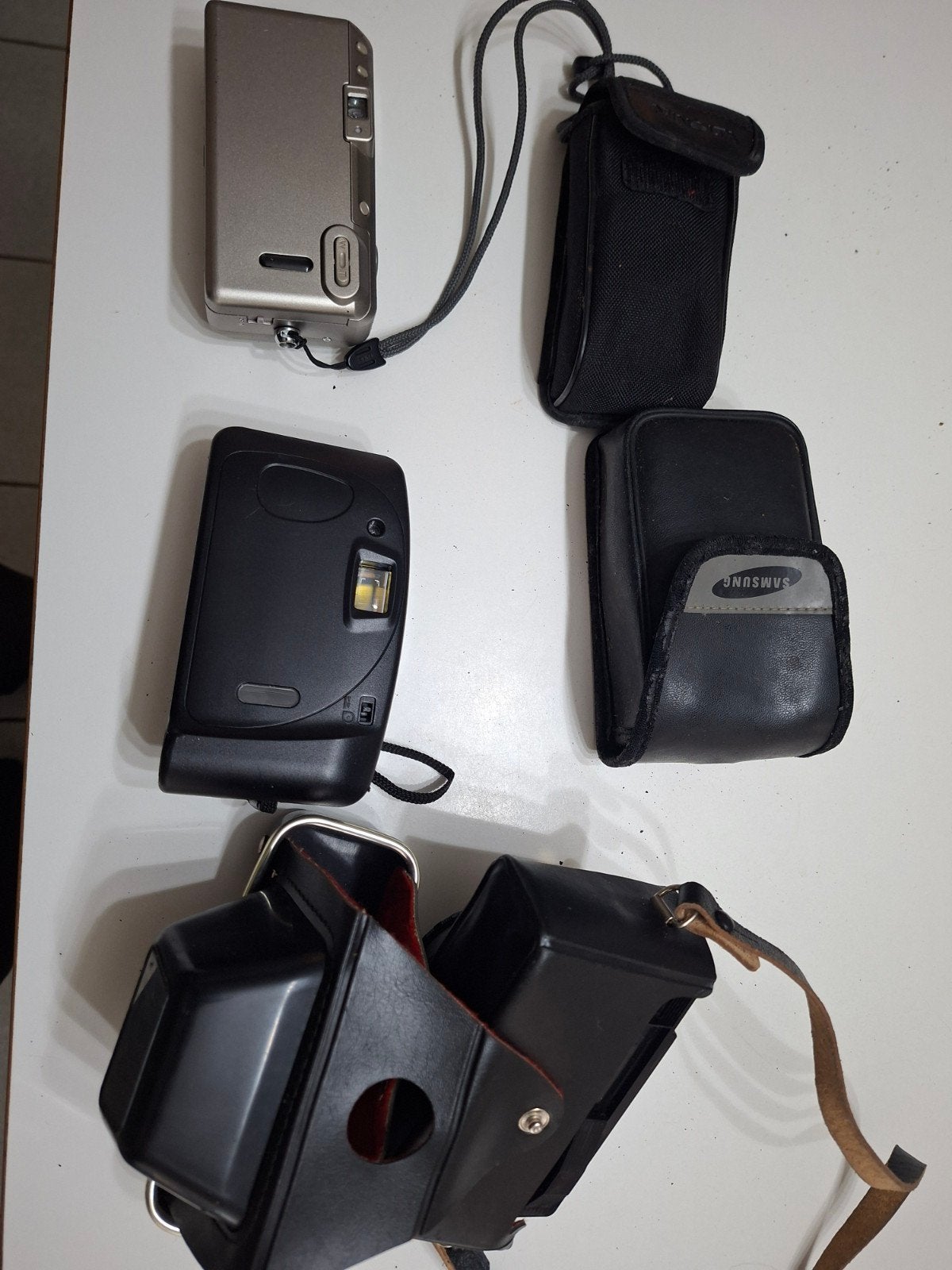 Vintage camera set: Beirette, Samsung, Minolta, Ophalen of Verzenden, Gebruikt, Compact, Samsung