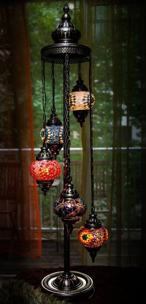Oosterse Arabische Turkse Marokkaanse vloerlamp set 4/5/7, Huis en Inrichting, Oosters Arabisch 1001nacht Boho Ibiza Marrakech Marokkaans Turks