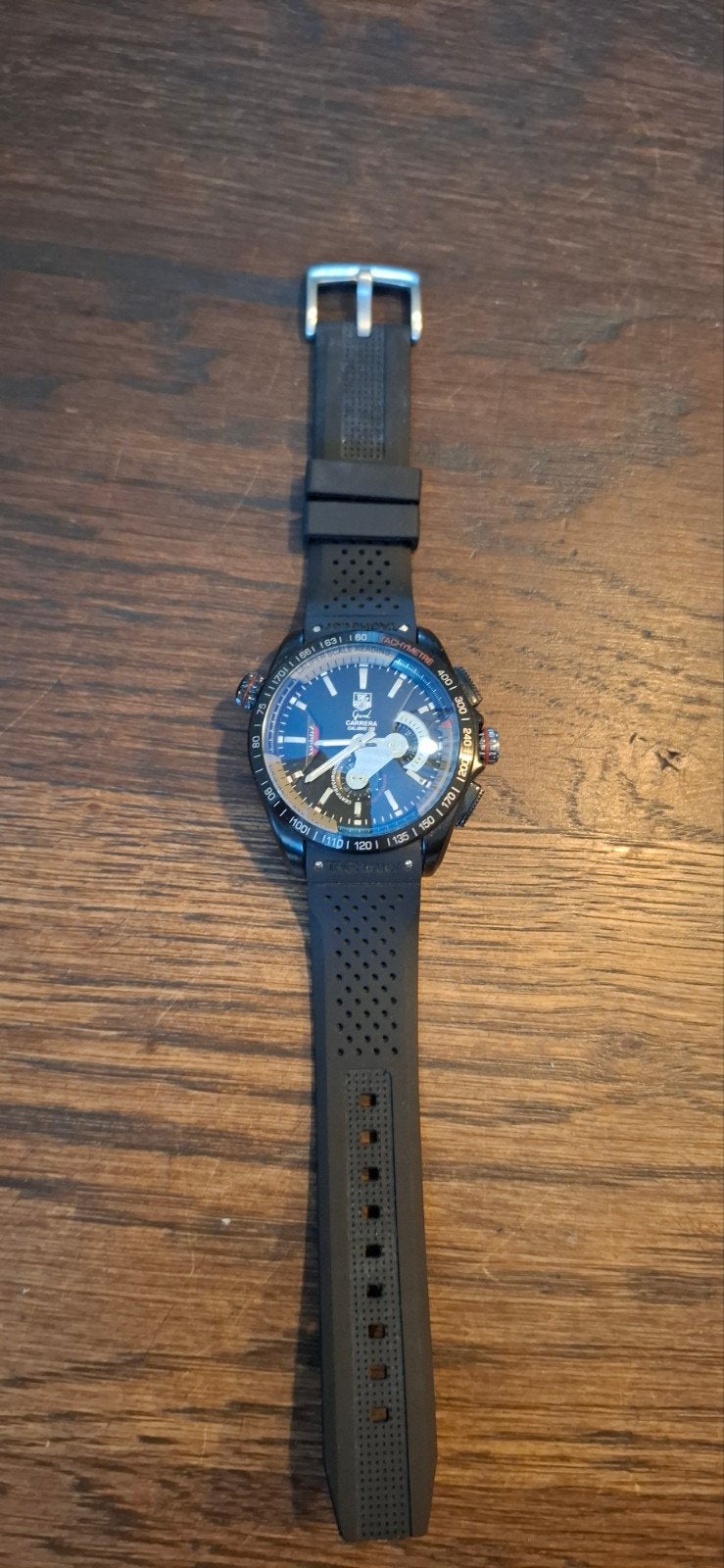 Tag Heuer Carrera, Gebruikt, Polshorloge, Kunststof, Ophalen of Verzenden