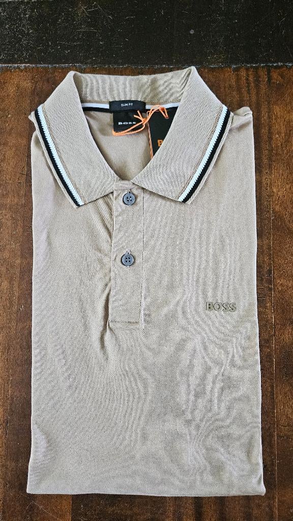 Hugo Boss polo heren, Kleding | Heren, Polo's, Maat 52/54 (L), Beige, Nieuw, Ophalen of Verzenden