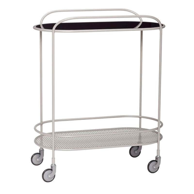 HUBSCH grijze trolley roltafel, Ophalen, Nieuw, Grijs, Metaal
