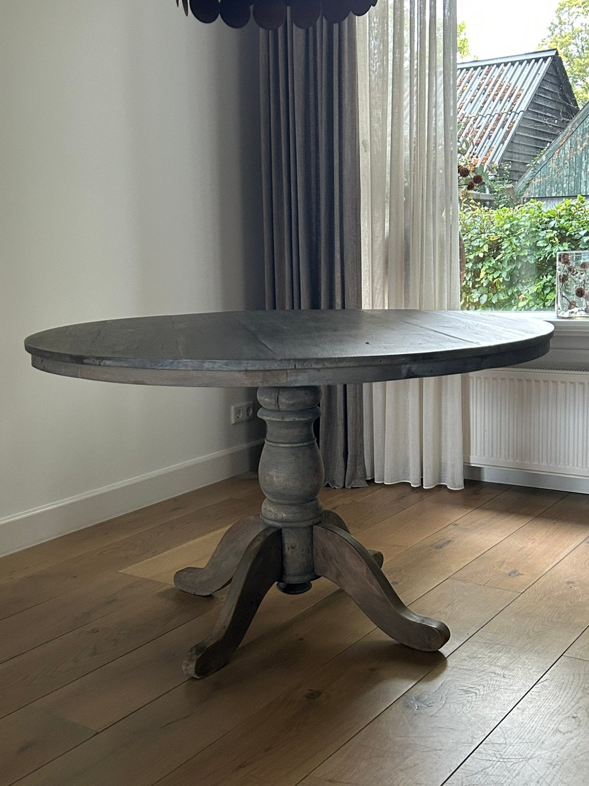 Ronde eettafel Aura Peeperkorn 130 cm., Huis en Inrichting, Ophalen, Zo goed als nieuw, Rond, 100 tot 150 cm