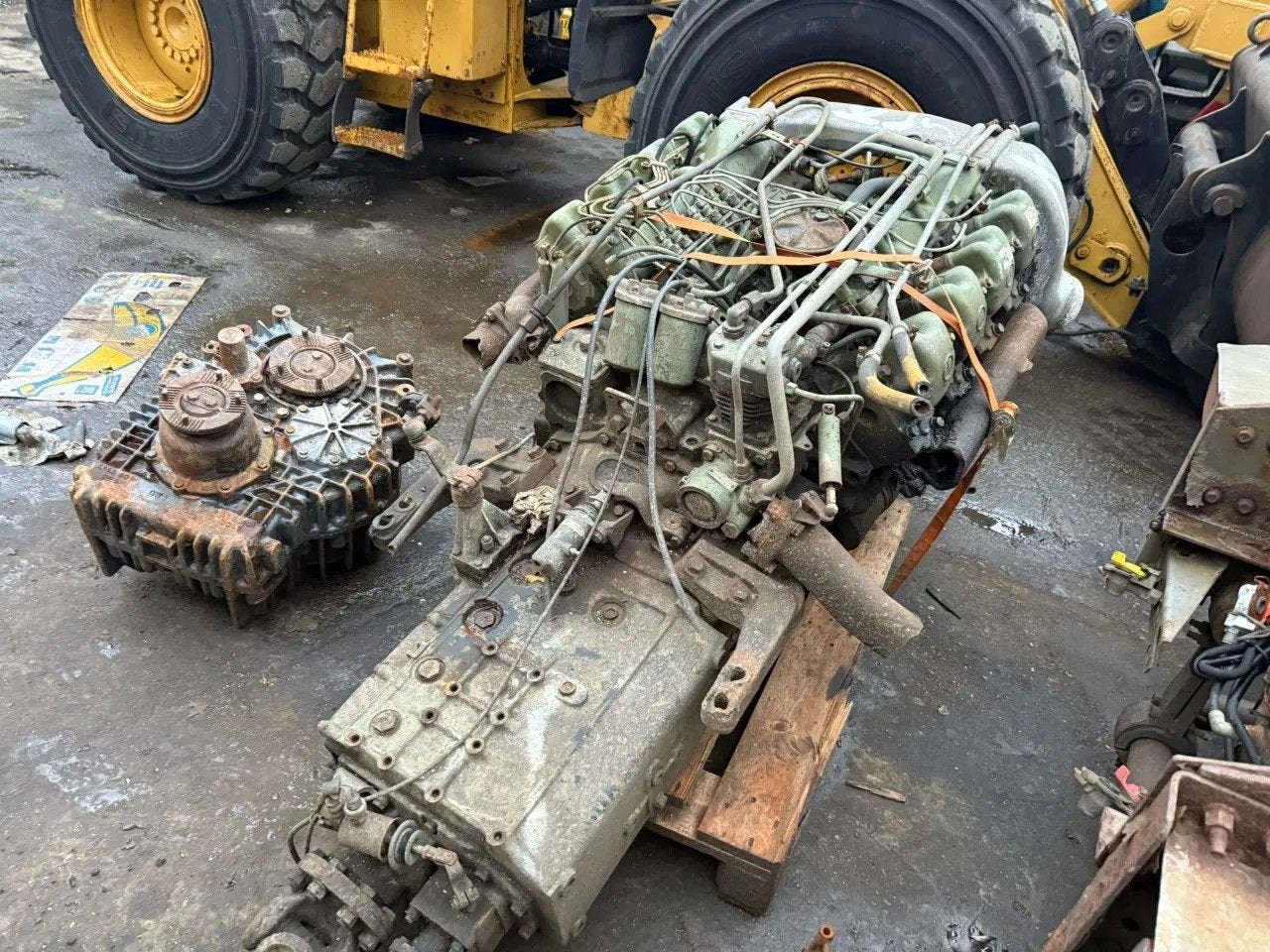 Mercedes-Benz V8 Engine with Gearbox For 2629 2628 Good Cond, Auto-onderdelen, Ophalen, Gebruikt, Mercedes-Benz