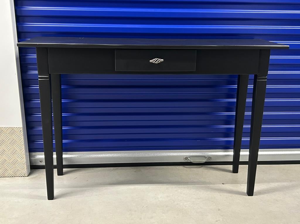 Te koop SIDETABLE, zwart, Huis en Inrichting, Tafels | Sidetables, Ophalen, Gebruikt, 100 tot 150 cm, Grenenhout