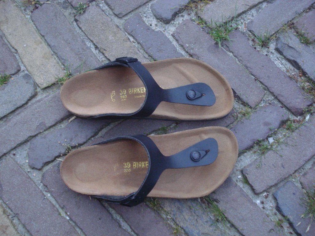 BIRKENSTOCK GIZEH ZWART39 NIEUW GRATIS VERZENDING PER POST, Slippers, Verzenden, Zwart, Nieuw
