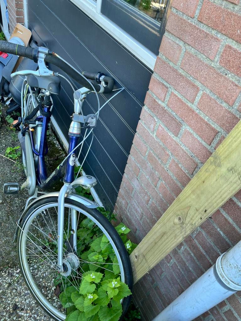 Gazelle Bloom damesfiets - Blauw/Zilver, Ophalen, Terugtraprem, Gebruikt, Versnellingen