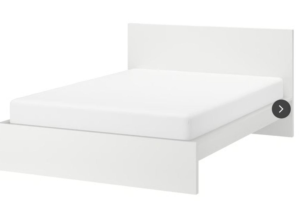 bed frame with slatted bed base included., Ophalen, Gebruikt, Wit, Tweepersoons