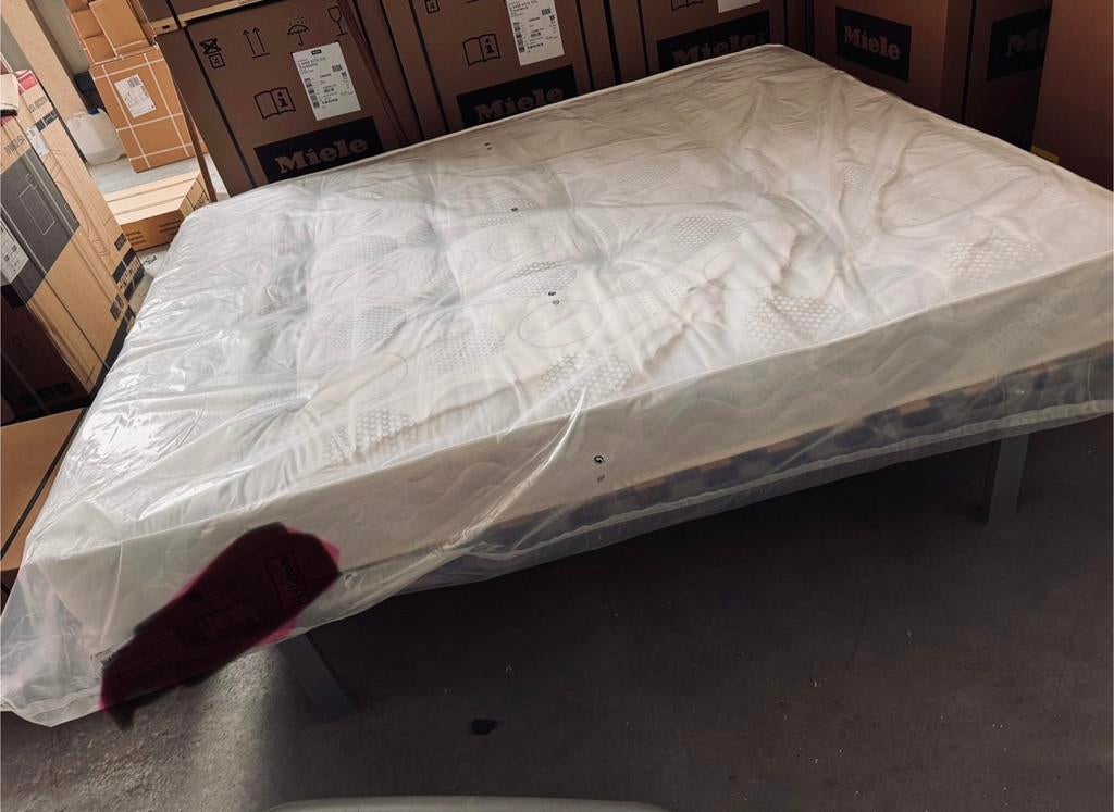 Stacaravan bed 160x200 nieuw tweepersoonsbed, Ophalen, 200 cm, 160 cm, Nieuw