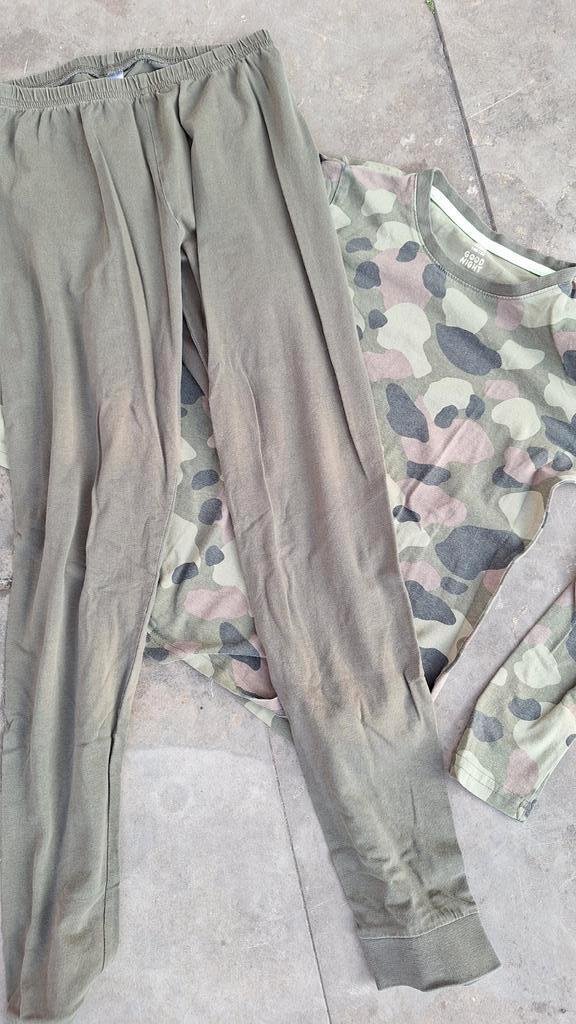 Groene pyjama hema maat 146/152, Nacht- of Onderkleding, Gebruikt, Ophalen of Verzenden, Hema
