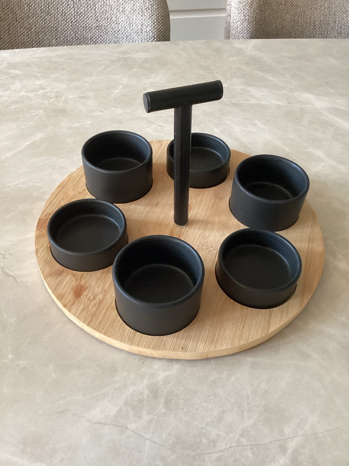 Draaibare serveerschaal met 6 bakjes - Gusta, Overige typen, Hout, Gusta, Ophalen of Verzenden