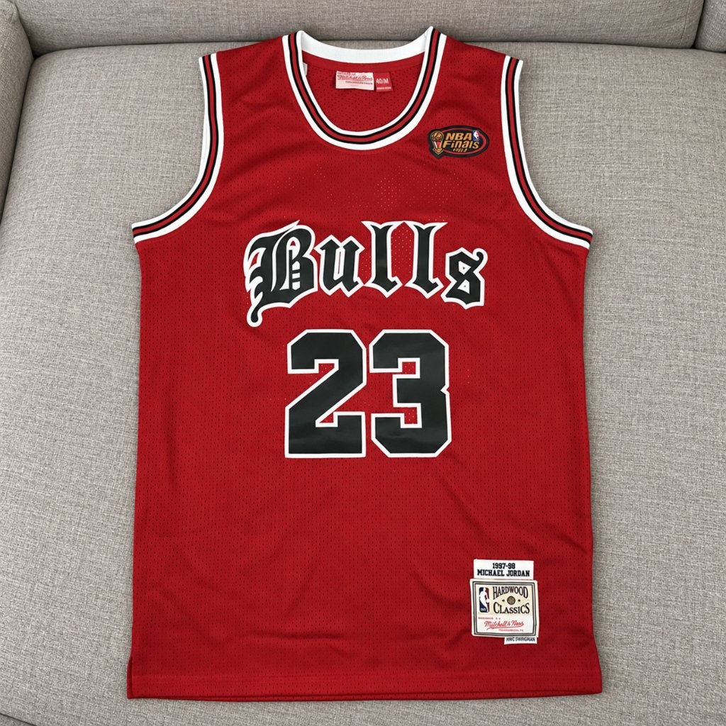 Michael Jordan Chicago Bulls 23 basketbalshirt rood script, Ophalen of Verzenden, Nieuw, Kleding