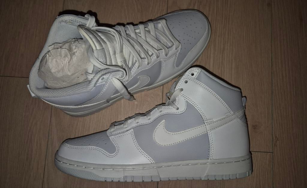 Nike Dunk High Retro Grey White - Nieuw, Verzenden, Nieuw, Wit, Nike