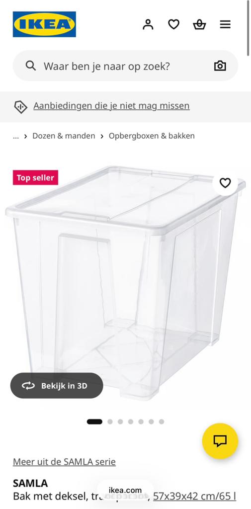 Gezocht: IKEA Salma opbergboxen transparant 6x, Kunststof, Ophalen of Verzenden, Zo goed als nieuw, Minder dan 10 liter