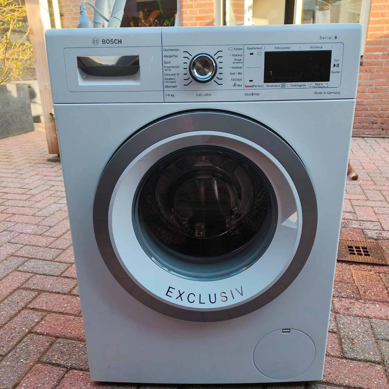Bosch Exclusiv Wasmachine - Goed Werkend en Stil, Gebruikt, 8 tot 10 kg, Ophalen of Verzenden, 1600 toeren of meer