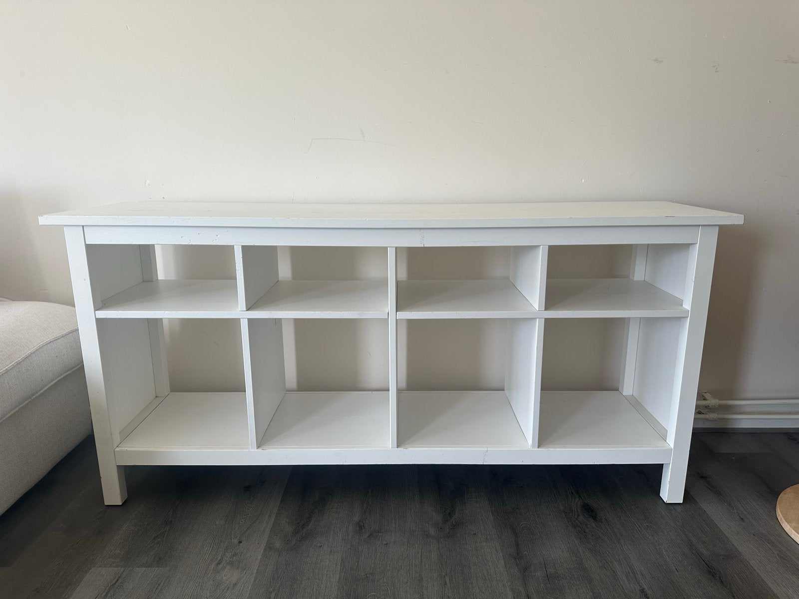 Ikea hemnes Witte opbergkast/tv meudel met 8 vakken, Huis en Inrichting, Kasten | Televisiemeubels, Ophalen, Gebruikt, 150 tot 200 cm