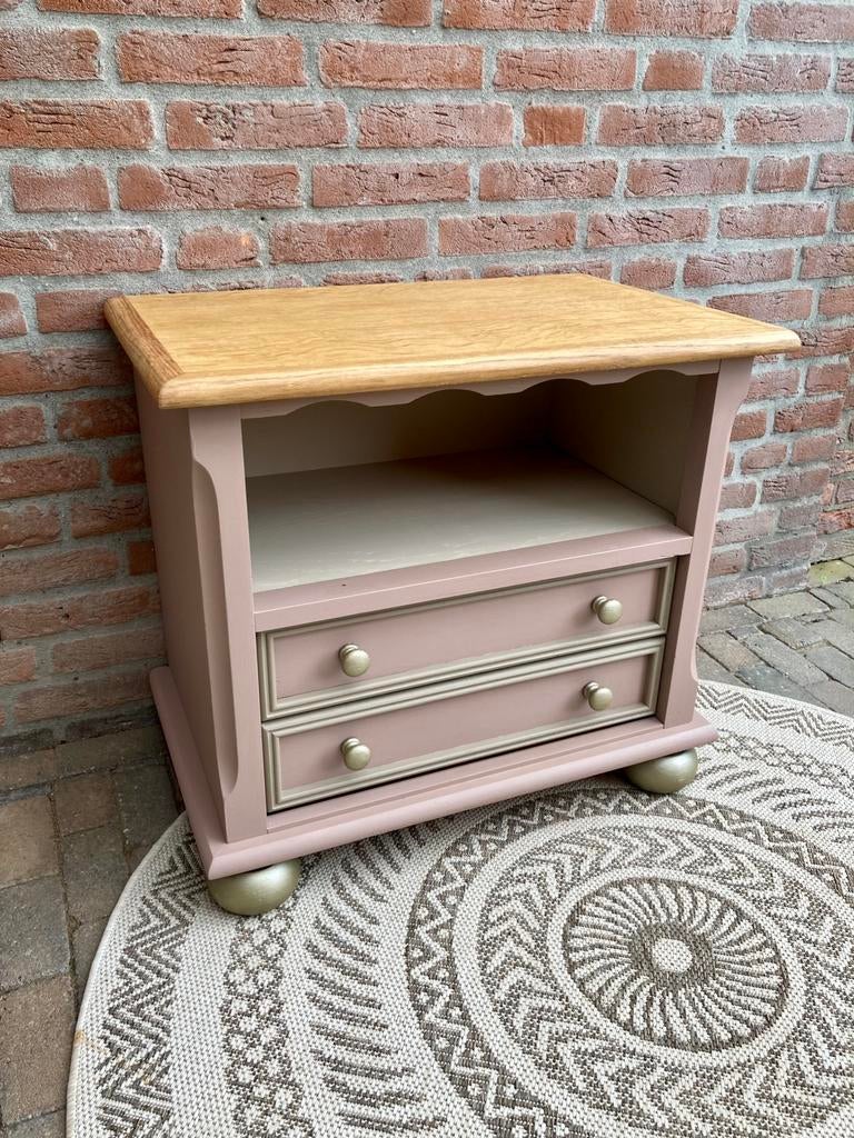 Ladekast tv kast nachtkastje roze/goud, Ophalen, Zo goed als nieuw