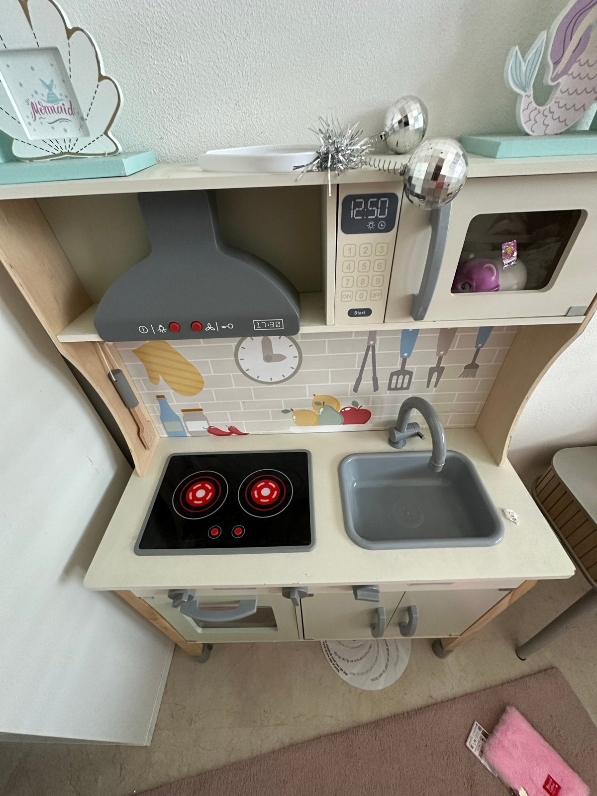 Houten speelkeuken met licht en geluid, Ophalen, Gebruikt, Knutselen, Met licht