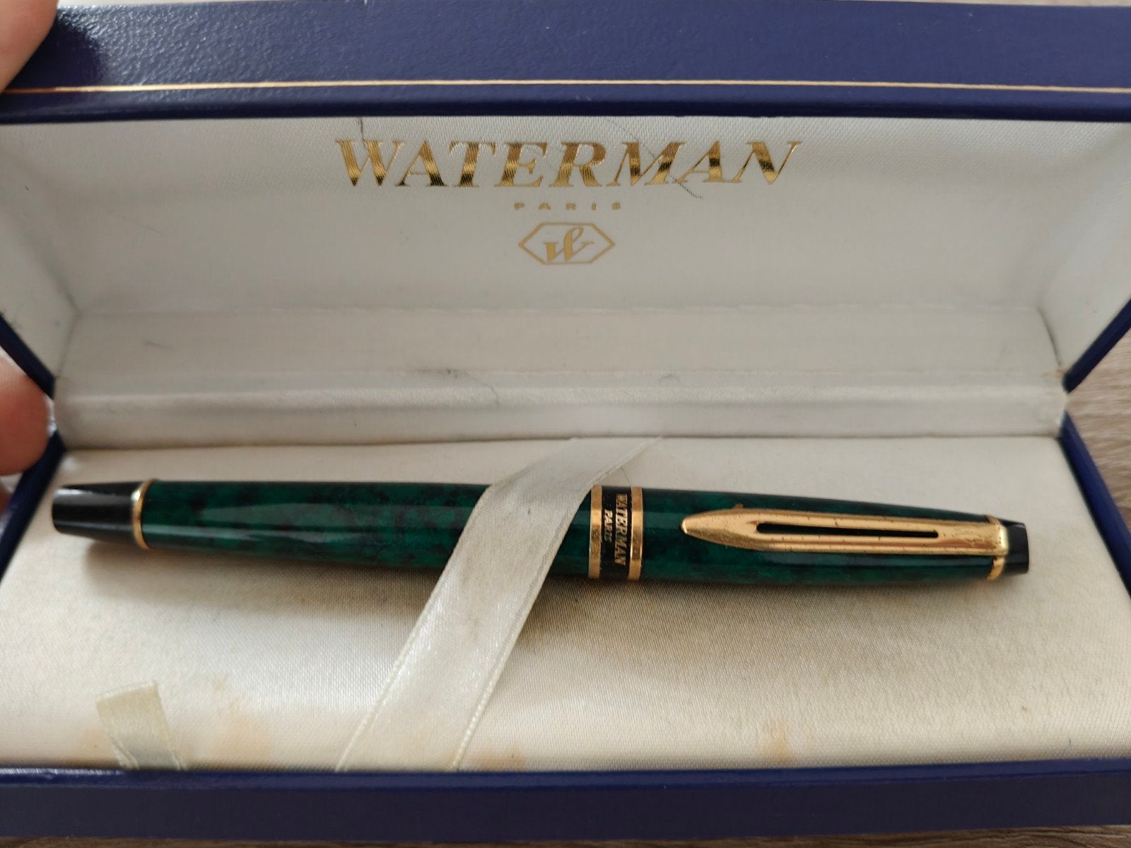Waterman Expert groen gemarmerd, Ophalen of Verzenden
