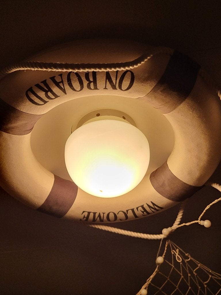 reddingsboei lamp, Gebruikt, Meerkleurig, Ophalen of Verzenden, Plafondlamp