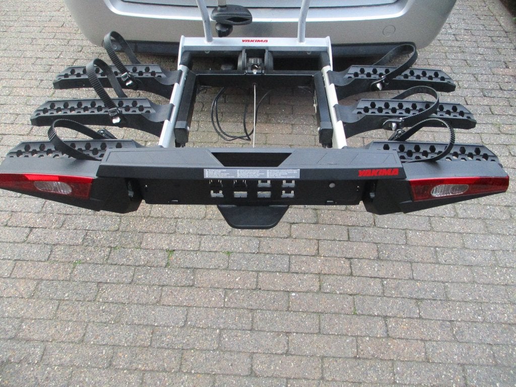 fietsendrager voor 3 fietsen Yakima FoldClick3, Auto diversen, Fietsendragers, Zo goed als nieuw, Trekhaakdrager, 3 fietsen of meer