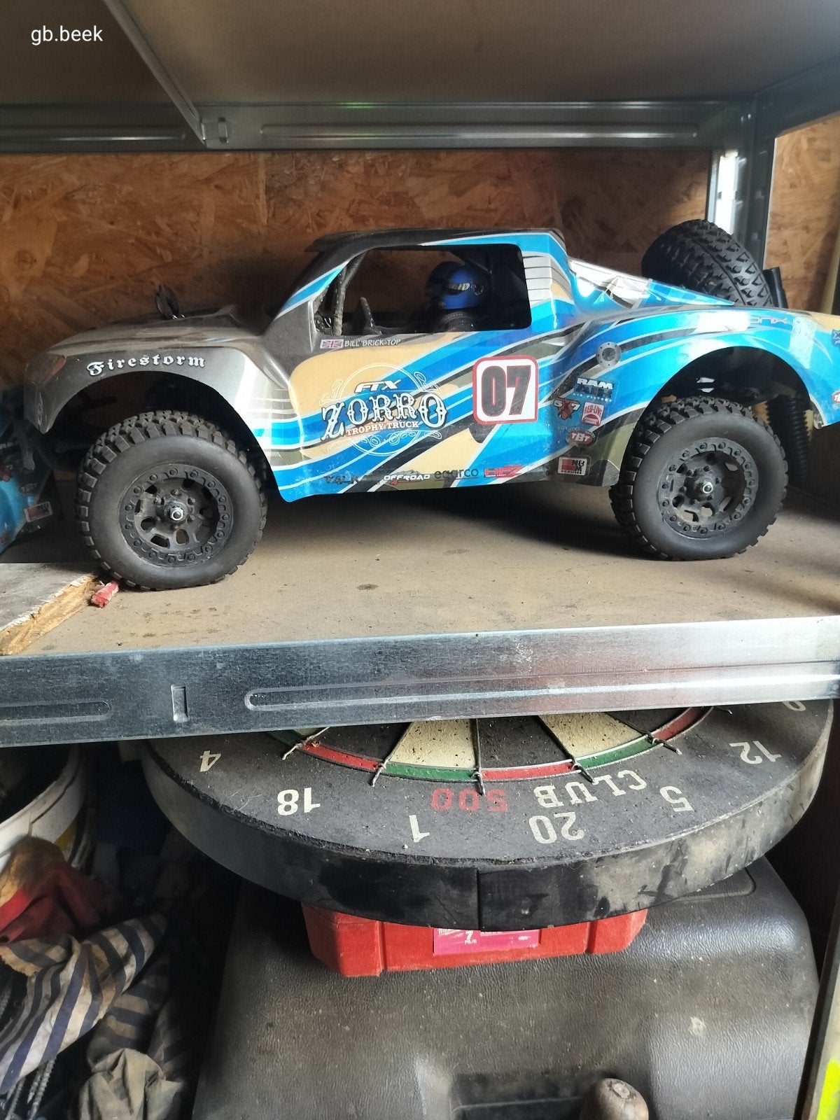 RC Auto Offroad Buggy met onderdelen en afstandsbediening, Benzine, Gebruikt, Auto offroad, Ophalen of Verzenden