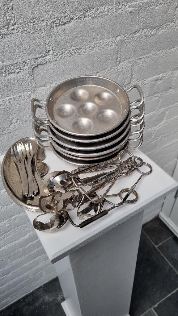 24-delige escargot set/couvert, Huis en Inrichting, Keuken | Servies, Overige materialen, Gebruikt, Overige typen, Ophalen of Verzenden