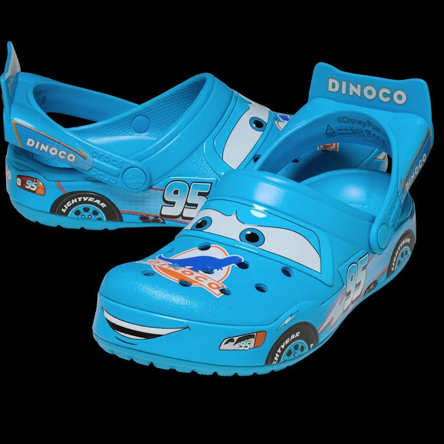 Limited edition Lightning McQueen Dinoco Crocs maat 43-44, Kleding | Heren, Ophalen of Verzenden, Nieuw, Blauw