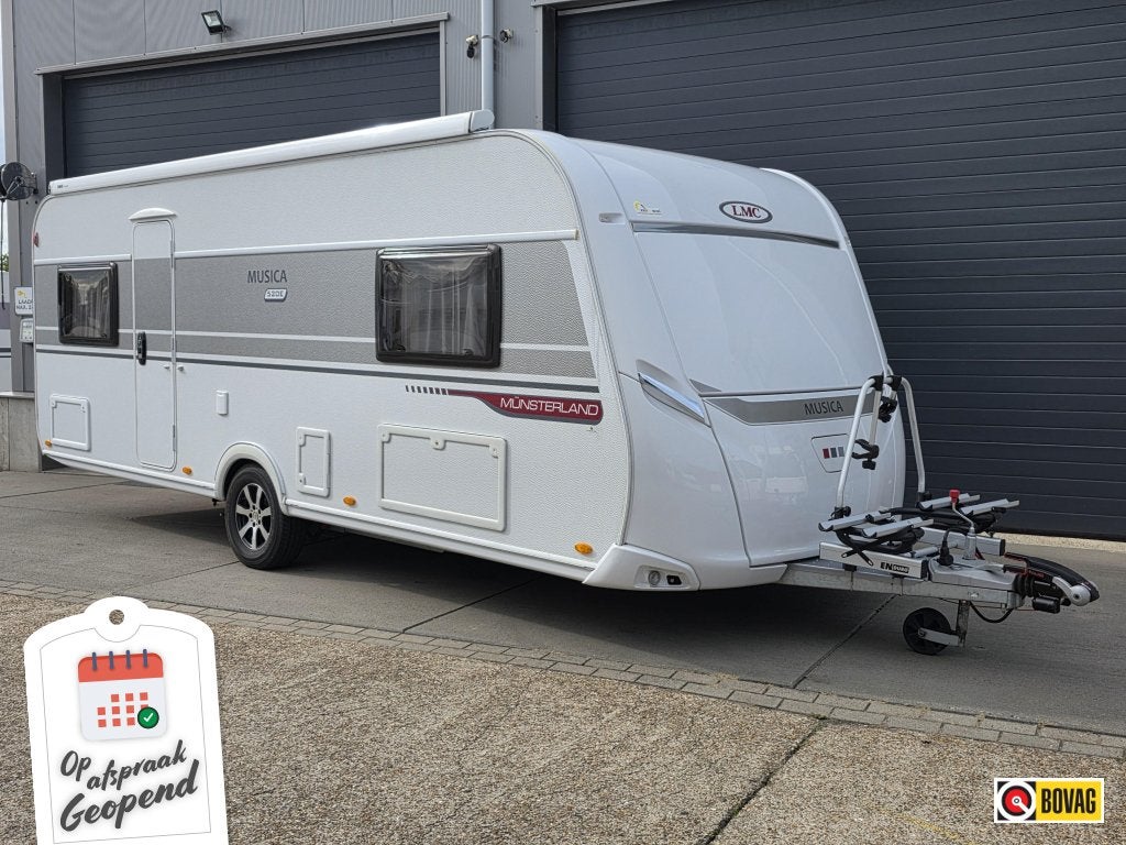 LMC Musica 520 E incl Bovag beurt/garantie, Caravans en Kamperen, Rondzit, Fietsenrek, Bedrijf, 6 tot 7 meter