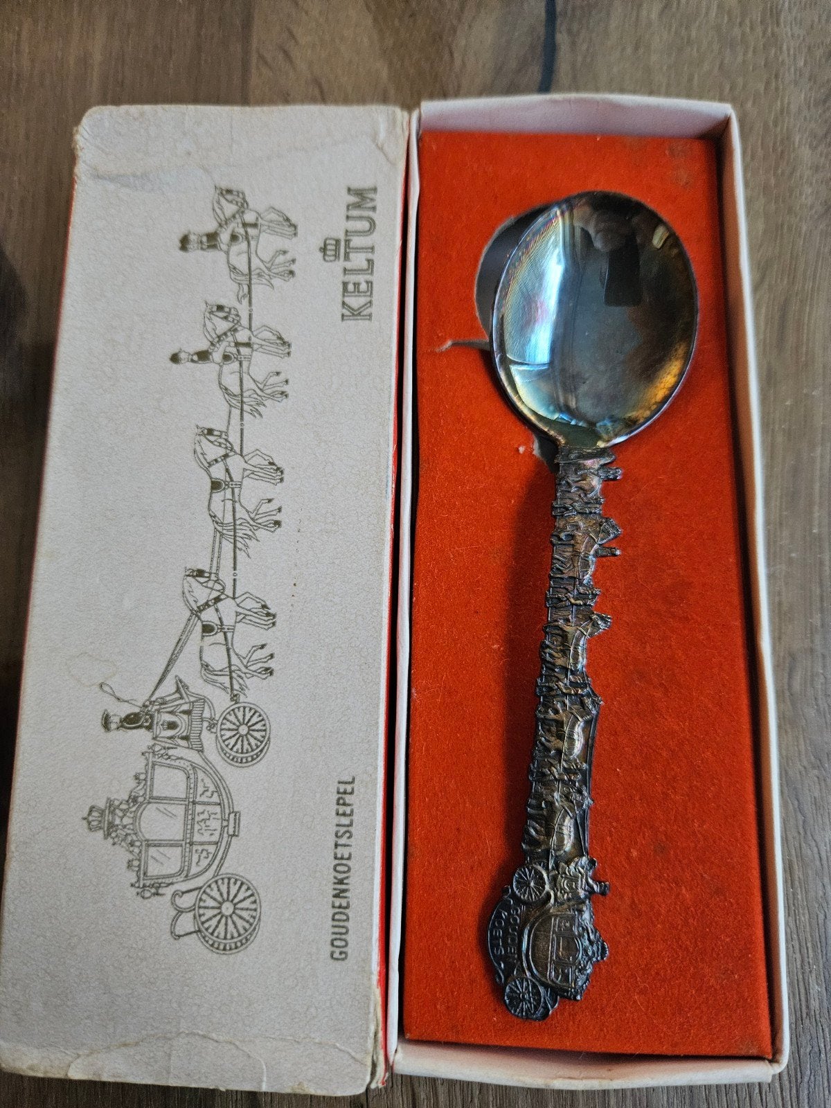 Keltum Gouden Koetslepel in originele doos, Ophalen of Verzenden