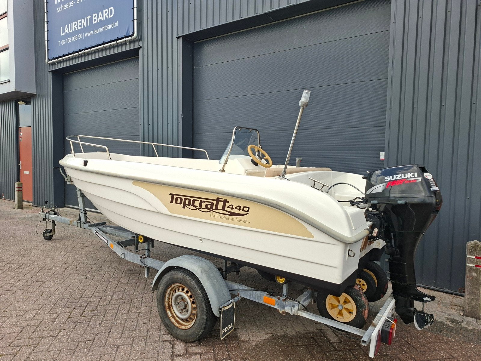 UNIEK! Topcraft 440 + Suzuki 15PK 4 Takt, Watersport en Boten, 10 tot 30 pk, Gebruikt, Ophalen of Verzenden, Topcraft