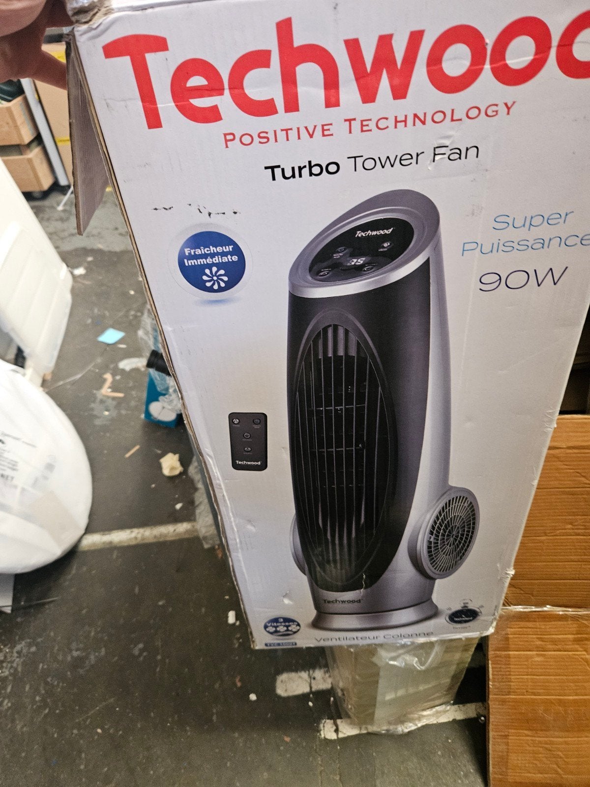 Techwood Torenventilator - Krachtige Koeling, Witgoed en Apparatuur, Ventilatoren, Zo goed als nieuw, Torenventilator, Ventilator met afstandsbediening