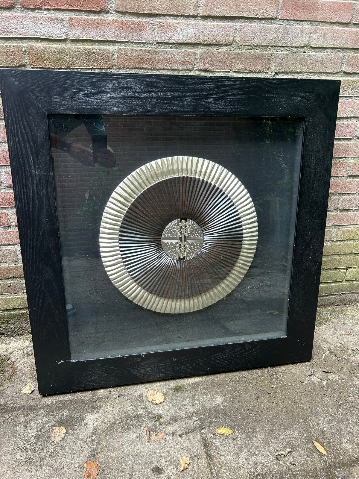 Universe Wanddecoratie reliëf 90x90cm - Zwart/Zilver, Ophalen