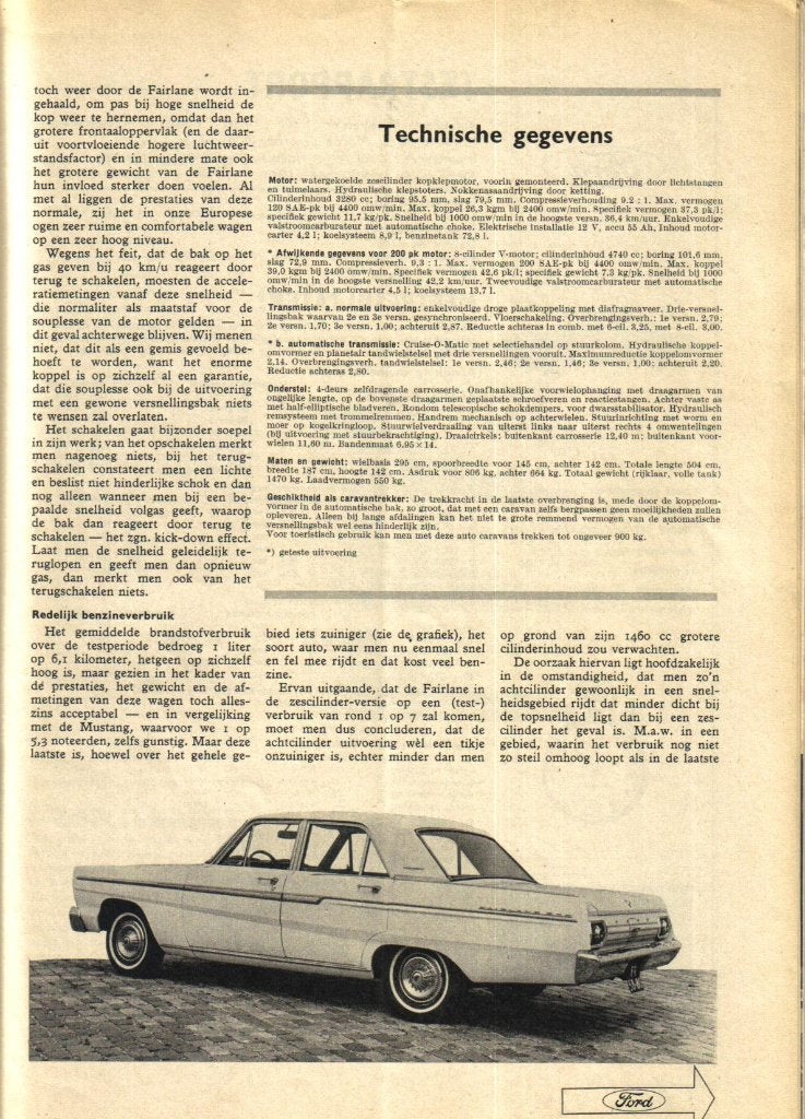Autokampioen test Ford Fairlane 500 1965, Ophalen of Verzenden, Gelezen, Ford