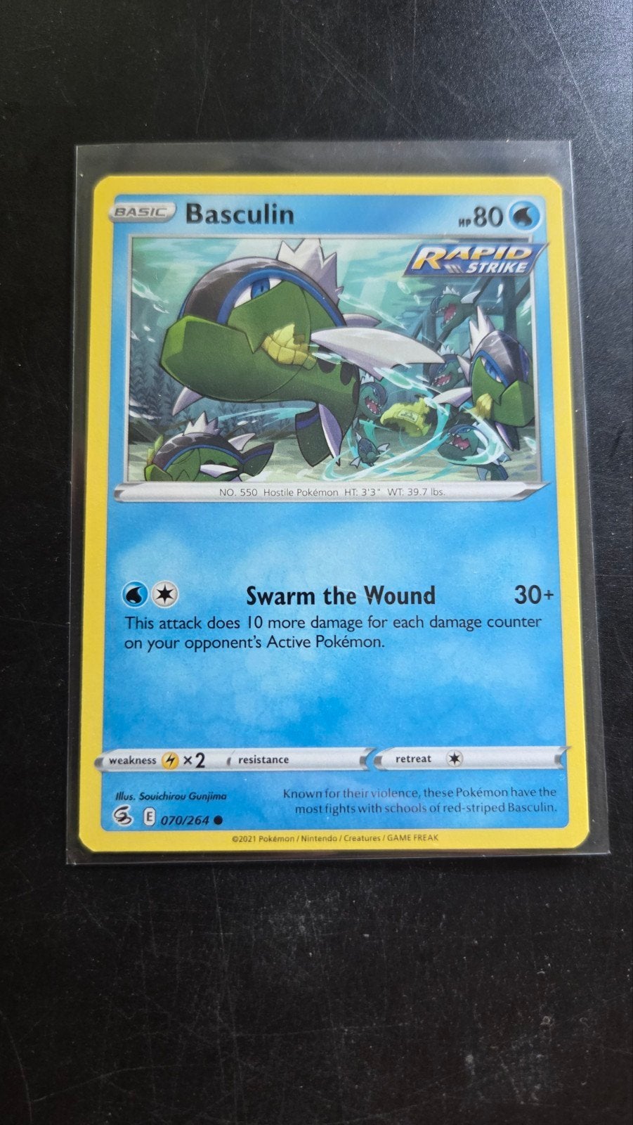 Basculin 070/264 Fusion Strike Pokémon Kaart, Verzenden, Zo goed als nieuw, Losse kaart