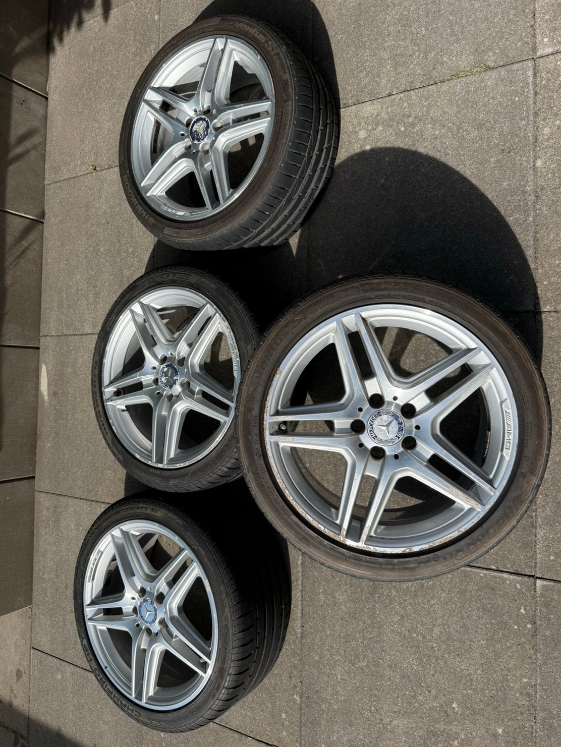 originele Mercedes-Benz AMG 18 inch velgen met band, Auto-onderdelen, Banden en Velgen, 18 inch, Gebruikt, Banden en Velgen, Ophalen of Verzenden