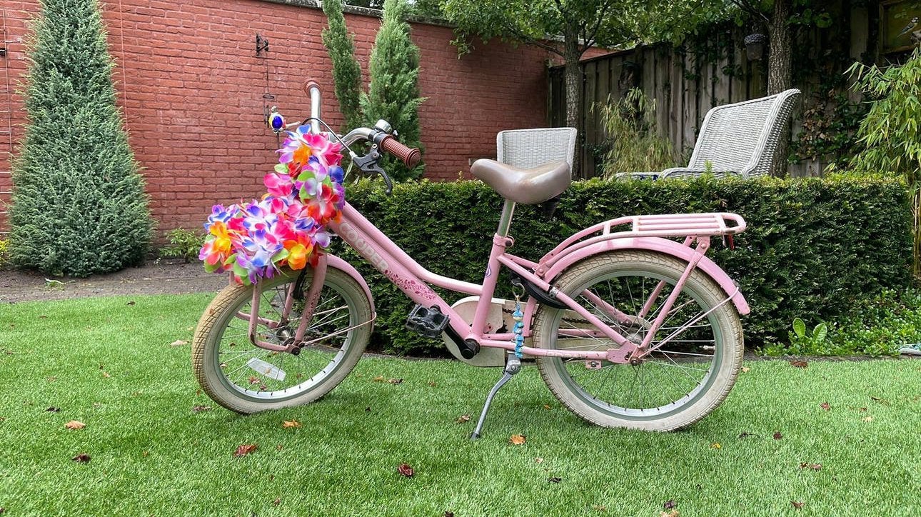 Meisjesfiets Cooper 18 inch, Fietsen en Brommers, Fietsen | Meisjes, Ophalen, Terugtraprem, Gebruikt, Handrem